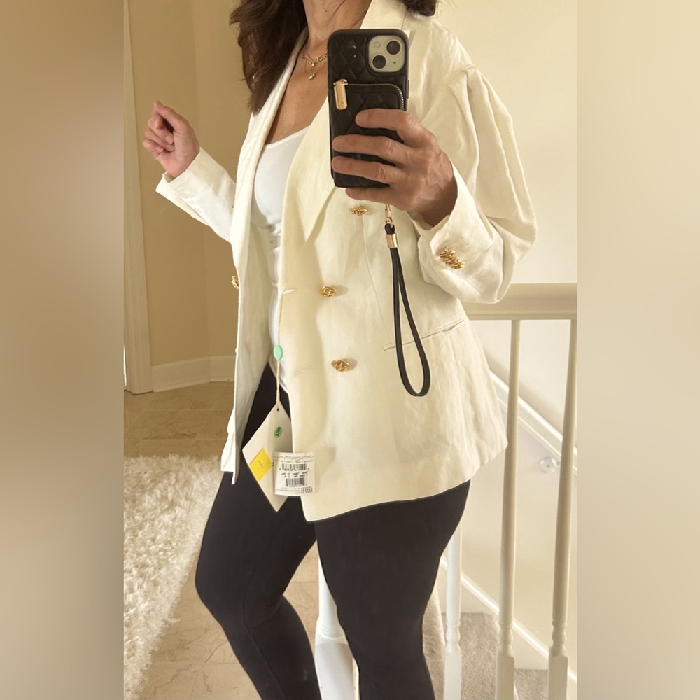 Moschino cream blazer